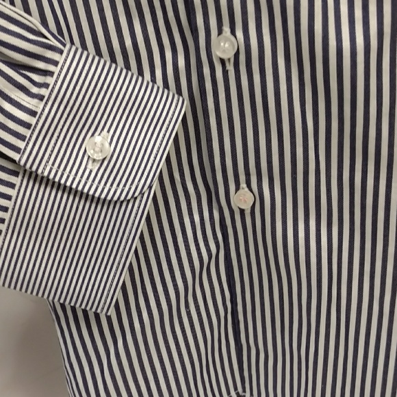 Thomas Pink Dress Shirt Blue Collection Cotton 18 - Picture 3 of 8
